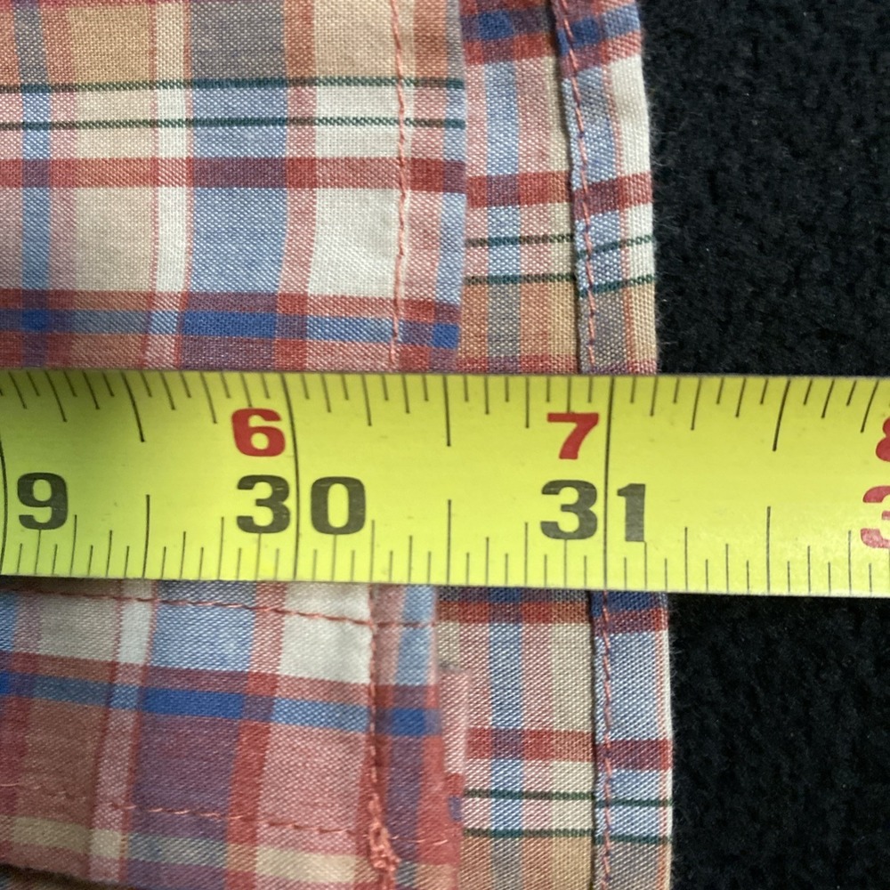 Brixton Men's Red & Gray Plaid Short Sleeve Button-Down Casual Shirt Size LARGE - Picture 11 of 12